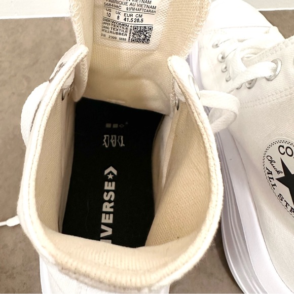 Converse Chuck Taylor All Star Move High Top Sneaker White Platform Woman’s 10 - Picture 11 of 14